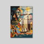 Wallity Cuadro decorativo de cristal templado Multicolor 50 x 70 cm